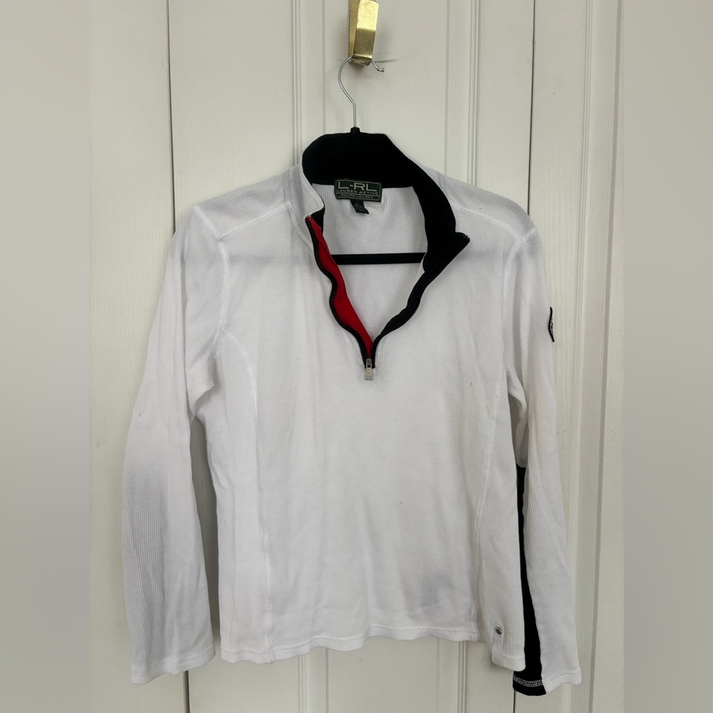 Ralph Lauren Black and White Quarter-Zip Pullover